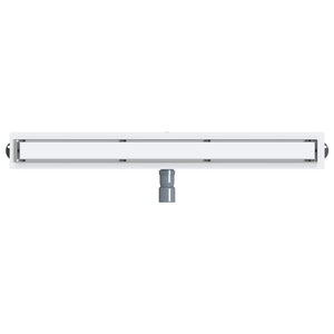 2-in-1 Duschablauf Silber 90cm Edelstahl