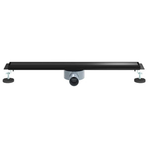 Schwarzer Duschablauf 70 cm mit Siphon