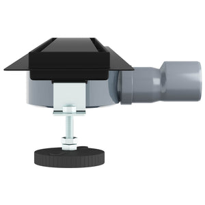 Schwarzer Duschablauf 70 cm mit Siphon