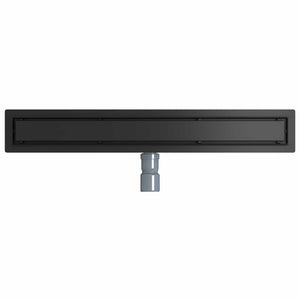 Schwarzer Duschablauf 70 cm mit Siphon