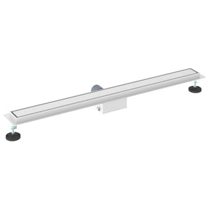 2-in-1 Duschablauf Silber 90cm Edelstahl