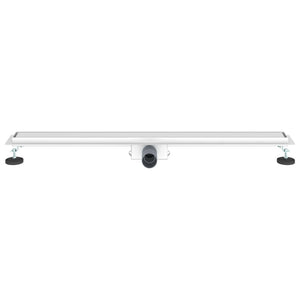 2-in-1 Duschablauf Silber 90cm Edelstahl