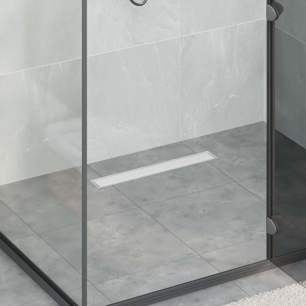 2-in-1 Duschablauf Silber 60cm Edelstahl