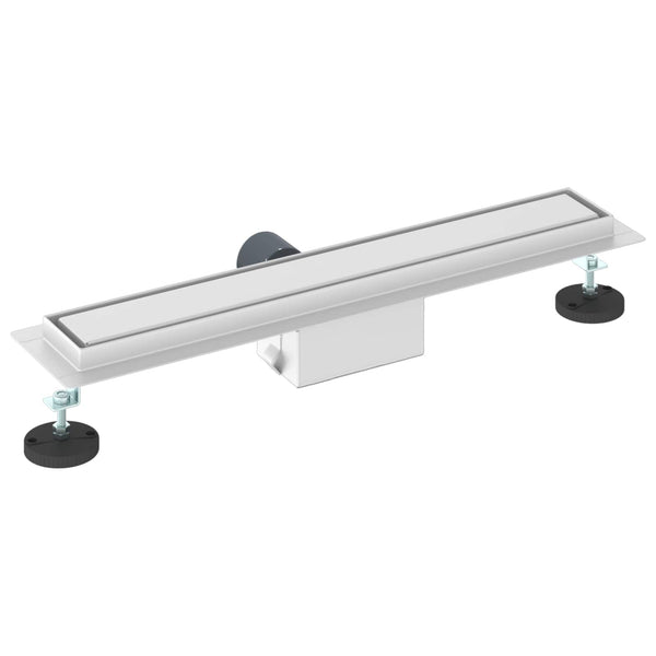 2-in-1 Duschablauf Silber 60cm Edelstahl
