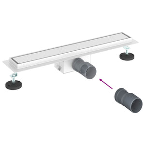 2-in-1 Duschablauf Silber 60cm Edelstahl