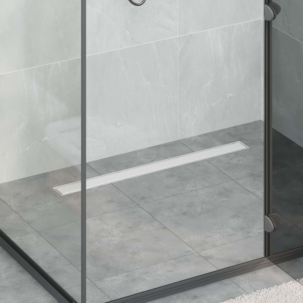 2-in-1 Duschablauf Silber Edelstahl 80cm
