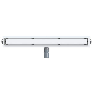 2-in-1 Duschablauf Silber Edelstahl 80cm