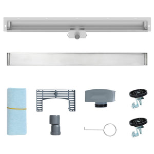 Wandmontierter Duschablauf Silber 100cm