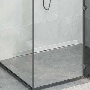 Wandmontierter Duschablauf Silber 100cm