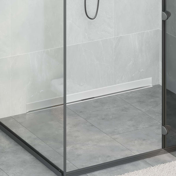 Wandmontierter Duschablauf Silber 100cm
