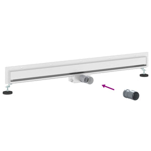Wandmontierter Duschablauf Silber 100cm