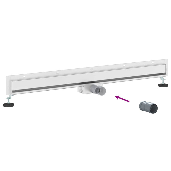 Wandmontierter Duschablauf Silber 100cm