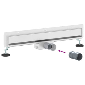 Wandmontierter Duschablauf Silber 60cm