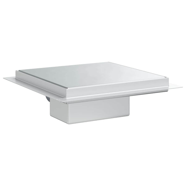 2-in-1 Duschablauf Silber Edelstahl 20x20cm
