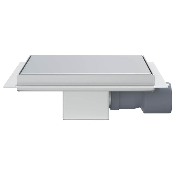 2-in-1 Duschablauf Silber Edelstahl 20x20cm