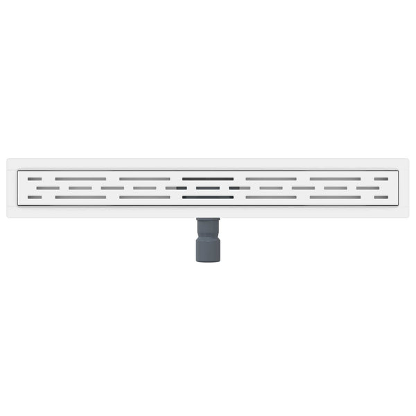 Duschablauf Silber Liniendesign 80 cm