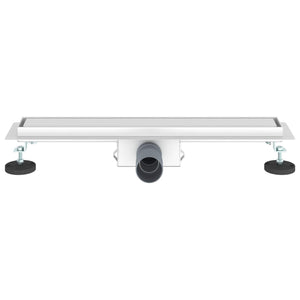 2-in-1 Duschablauf Silber 50cm Edelstahl