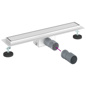 2-in-1 Duschablauf Silber 50cm Edelstahl