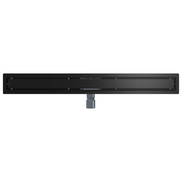 Schwarze Duschrinne 90cm Edelstahl