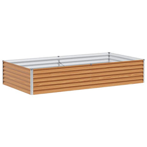 Hochbeet Hellbraun 195x100x36cm Stahl