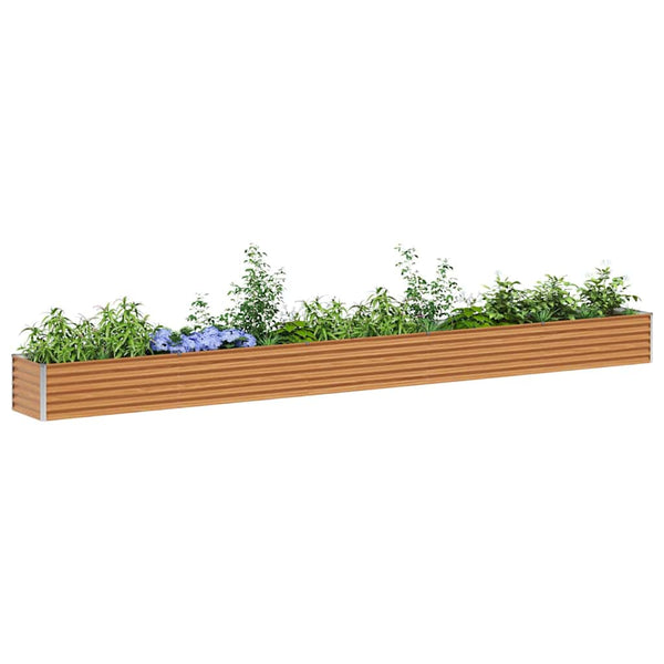 Hochbeet Hellbraun Verzinkter Stahl 485 cm