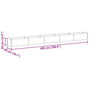 Hochbeet Hellbraun Verzinkter Stahl 485 cm