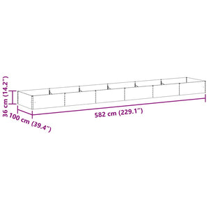 Hochbeet Hellbraun Verzinkt 582x100x36cm