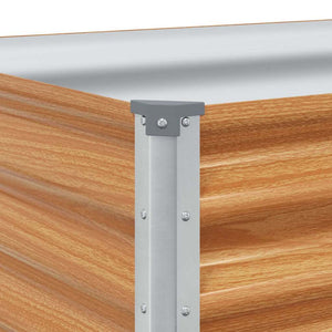 Hochbeet Hellbraun Verzinkter Stahl 116x50x36cm