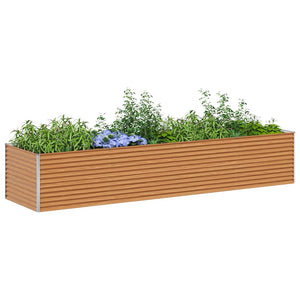 Hochbeet Hellbraun 390 cm Verzinkt