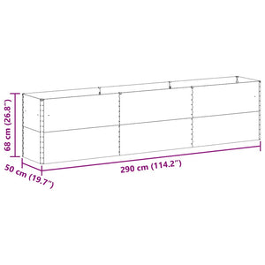 Hochbeet Hellbraun 290 cm Verzinkt