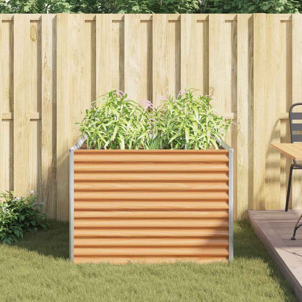 Hochbeet Hellbraun 98x100x68cm Stahl