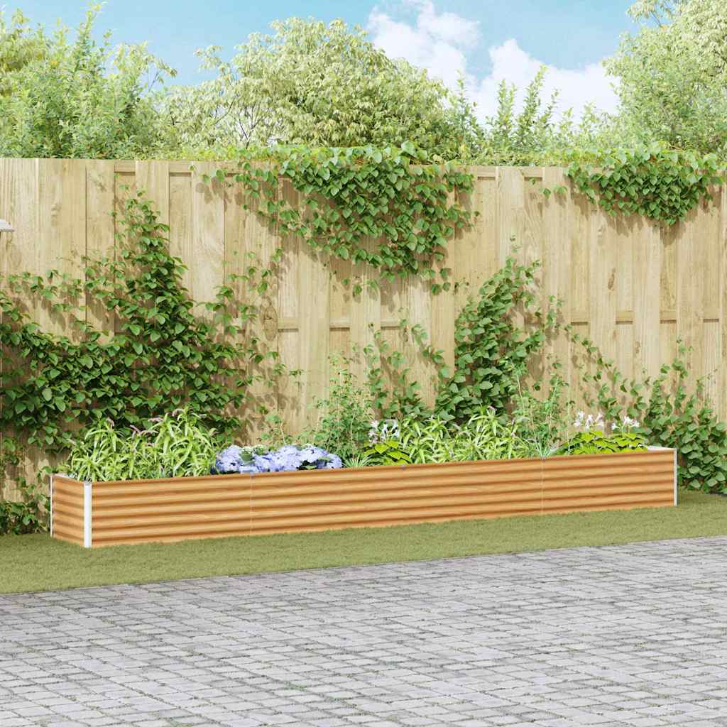 Hochbeet Hellbraun Verzinkter Stahl 390cm