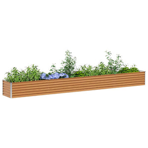 Hochbeet Hellbraun Verzinkter Stahl 390cm