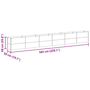 Hochbeet Hellbraun Verzinkter Stahl 582 cm
