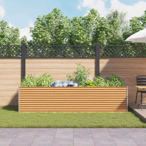 Hochbeet Hellbraun 290 cm Verzinkt
