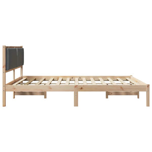 Bettrahmen Dunkelgrau 200x200 cm Kiefer Massivholz