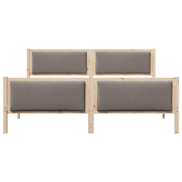 Bettrahmen Taupe 200x200 cm mit Kopfteil