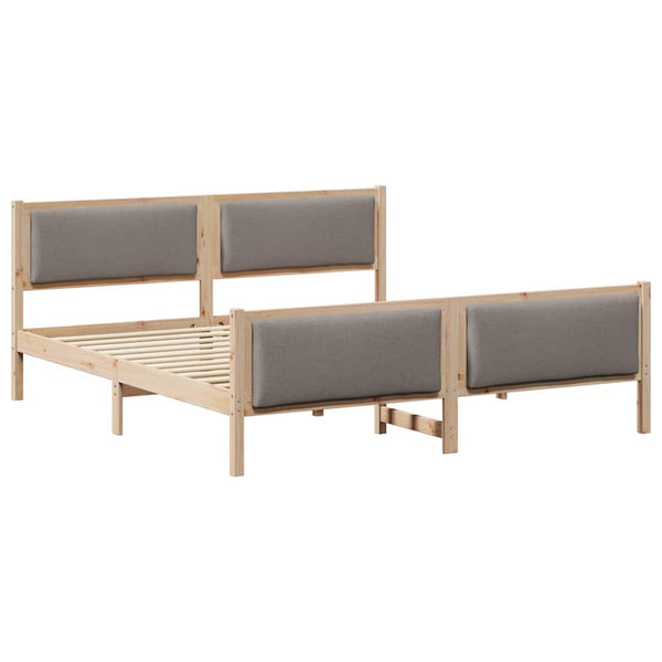 Bettrahmen Taupe 180x200 cm mit Kopfteil