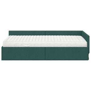Grünes Eckbett mit Matratze