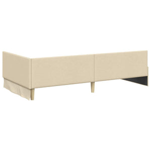 Eckbett mit Matratze Creme Stoff