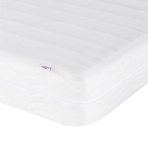 Eckbettgestell mit Matratze Grau