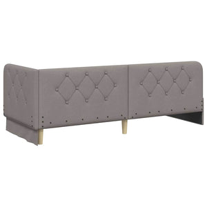 vidaXL Cadre de lit d'angle taupe 80 x 200 cm tissu