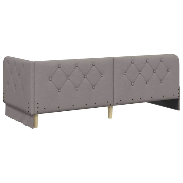 vidaXL Cadre de lit d'angle taupe 80 x 200 cm tissu
