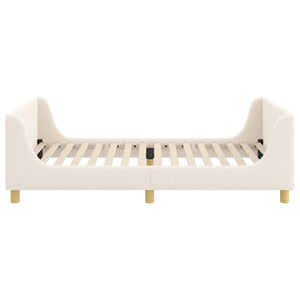 Kinderbettgestell Creme 80x200 cm mit Kopfteil