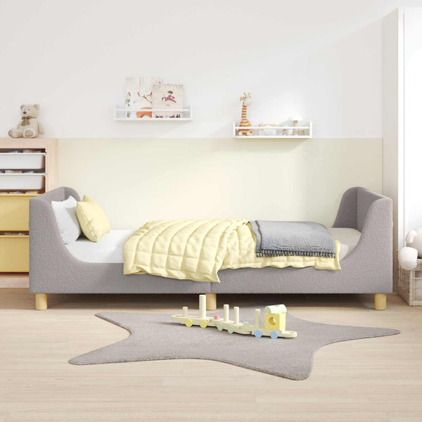 Kinderbettgestell mit Kopfteil Hellgrau 90x190 cm