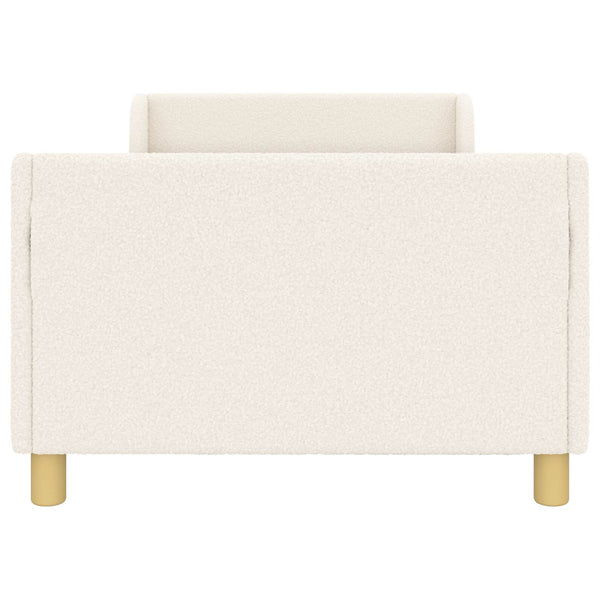 Creme Kinderbett 90x200 cm mit Kopfteil