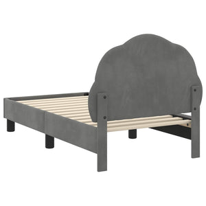 Kinderbettgestell mit Kopfteil Dunkelgrau 70x140 cm