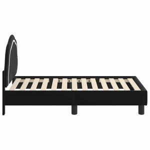 Schwarzes Kinderbettgestell Samt 70x140 cm