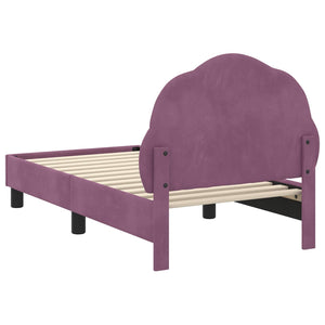 Kinderbettgestell mit Kopfteil Lila 70x140 cm
