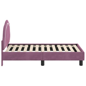 Kinderbettgestell mit Kopfteil Lila 70x140 cm